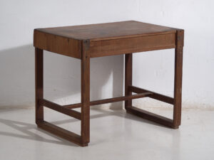 Escritorio japonés antiguo tsukue con dos cajones - Periodo Taishō–Showa (circa 1910–1940)