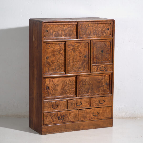 Tansu japonés antiguo tipo mizuya-dansu - Periodo Taishō/Showa (c.1910-1940)