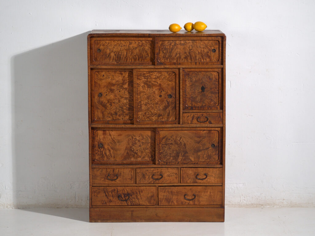 Tansu japonés antiguo tipo mizuya-dansu - Periodo Taishō/Showa (c.1910-1940)