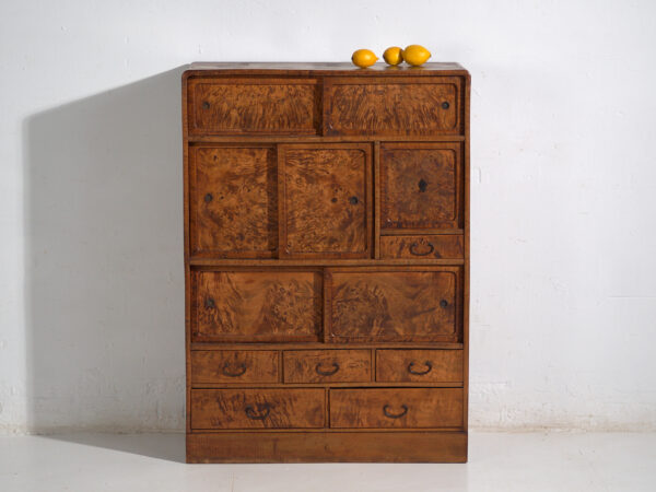 Tansu japonés antiguo tipo mizuya-dansu - Periodo Taishō/Showa (c.1910-1940)