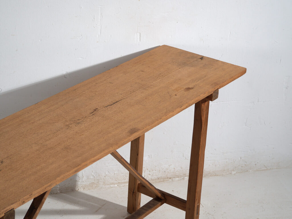 Mesa Japonesa Antigua de Trabajo en Madera Maciza – Consola Wabi Sabi – Periodo Taishō–Showa (c.1910–1950) #2