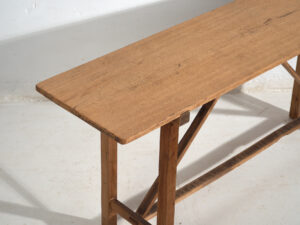 Mesa Japonesa Antigua de Trabajo en Madera Maciza – Consola Wabi Sabi – Periodo Taishō–Showa (c.1910–1950) #2