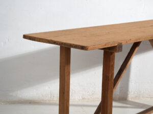Mesa Japonesa Antigua de Trabajo en Madera Maciza – Consola Wabi Sabi – Periodo Taishō–Showa (c.1910–1950) #2