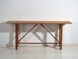 Mesa Japonesa Antigua de Trabajo en Madera Maciza – Consola Wabi Sabi – Periodo Taishō–Showa (c.1910–1950) #2