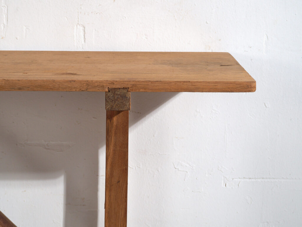 Mesa Japonesa Antigua de Trabajo en Madera Maciza – Consola Wabi Sabi – Periodo Taishō–Showa (c.1910–1950) #2