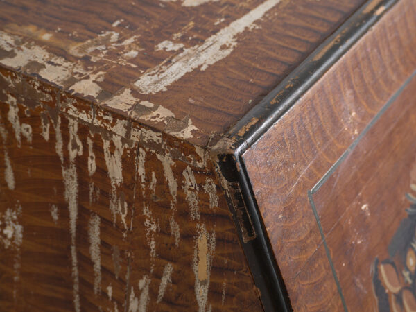 Escritorio abatible sueco pintado antiguo – Bureau folk escandinavo – Año 1783