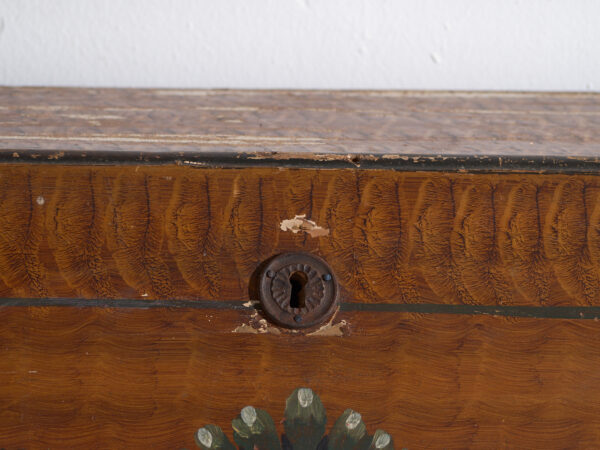 Escritorio abatible sueco pintado antiguo – Bureau folk escandinavo – Año 1783