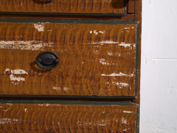 Escritorio abatible sueco pintado antiguo – Bureau folk escandinavo – Año 1783