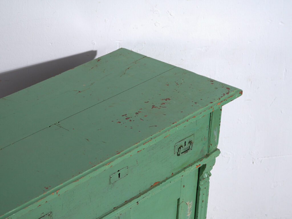 Central European chest of drawers with original green paint – Tyrol, circa 1890