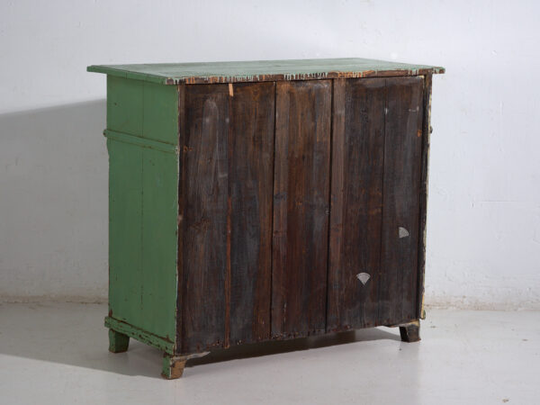 Central European chest of drawers with original green paint – Tyrol, circa 1890