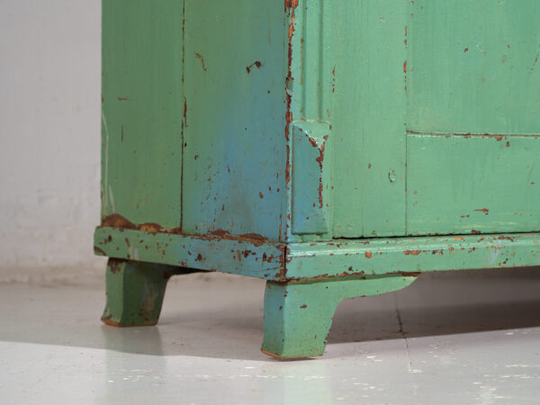 Central European chest of drawers with original green paint – Tyrol, circa 1890