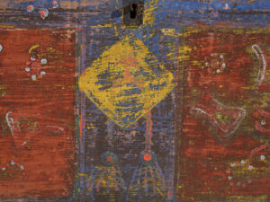 Arcón antiguo de pino macizo – Europa central (c.1900)