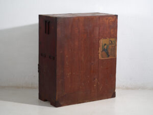 Tansu japonés de comerciante (Choba-dansu) en madera keyaki – Periodo Meiji–Taishō (c.1880–1920)