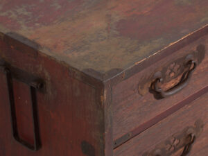 Tansu japonés de comerciante (Choba-dansu) en madera keyaki – Periodo Meiji–Taishō (c.1880–1920)