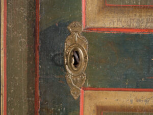 Folk Art Painted Cabinet, Central Europe, dated 1814