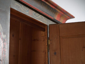 Folk Art Painted Cabinet, Central Europe, dated 1814