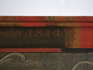 Folk Art Painted Cabinet, Central Europe, dated 1814