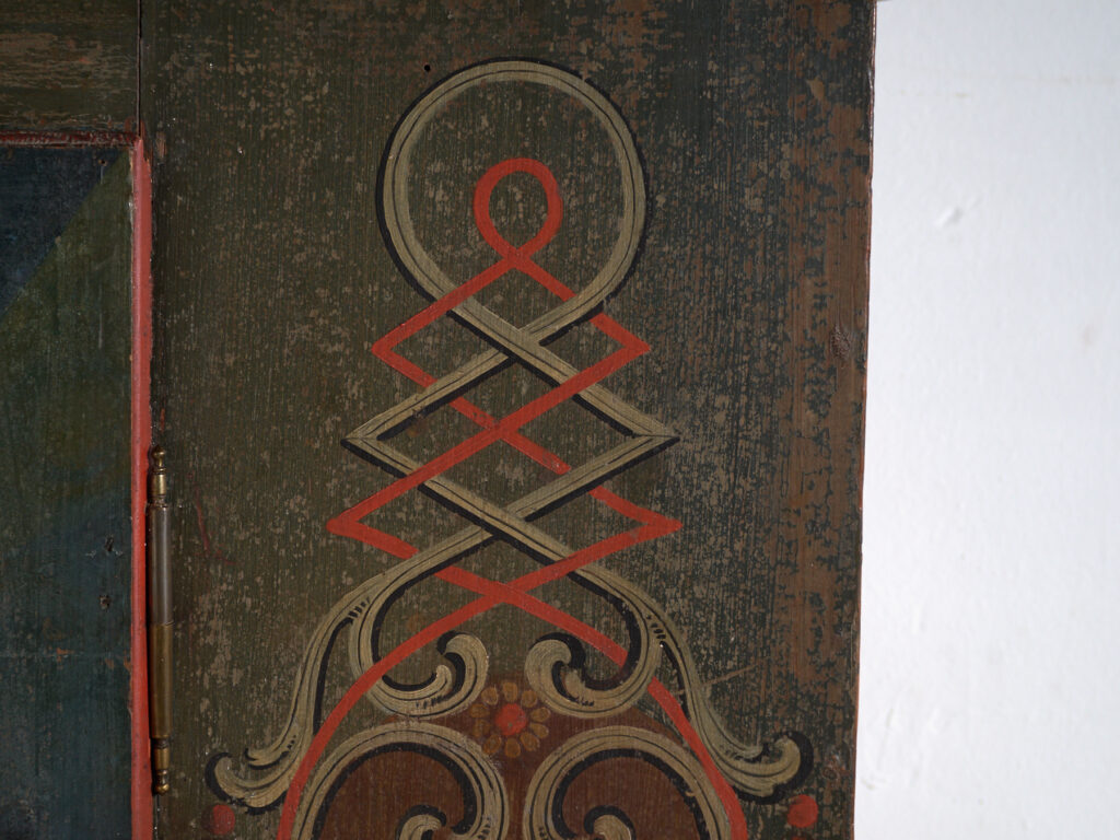 Folk Art Painted Cabinet, Central Europe, dated 1814
