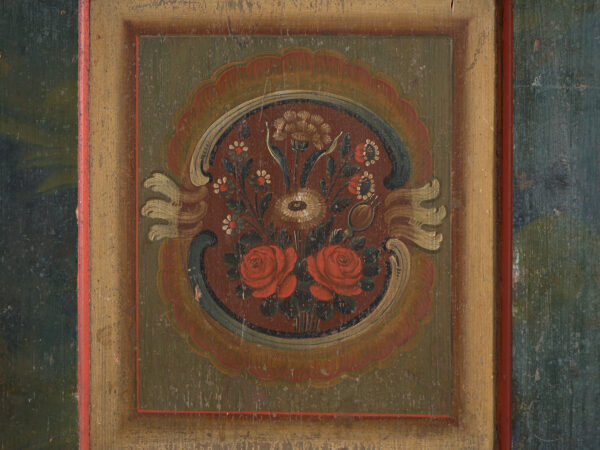 Armario de arte popular pintado, Europa Central, fechado Año 1814