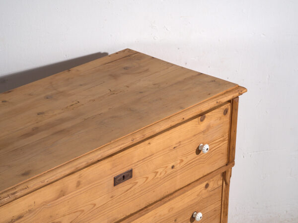 Antique Solid Pine Chest of Drawers – Central Europe (c.1880–1910) #117
