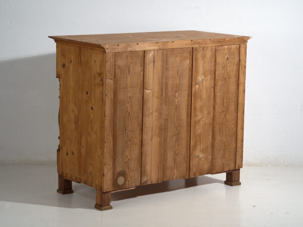 Cómoda antigua de pino macizo – Cajonera rústica europea – circa 1900