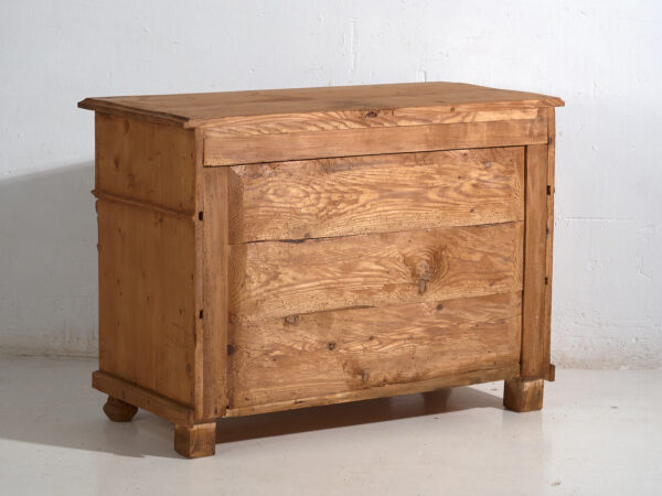 Cómoda antigua de pino macizo – Cajonera rústica europea – circa 1900