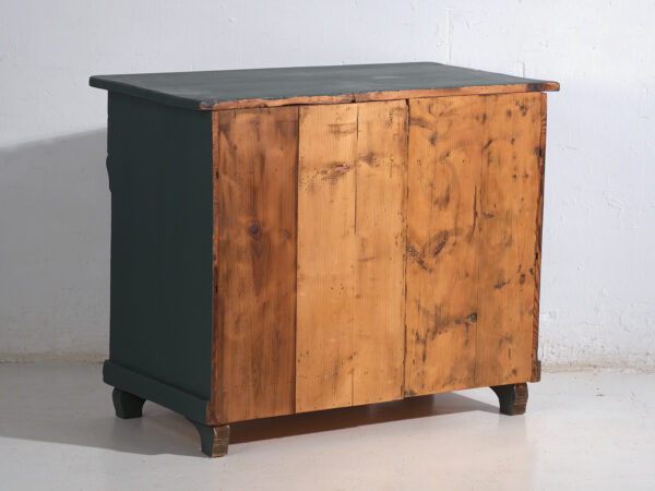 Cómoda antigua de pino pintado – Cajonera rústica europea verde – circa 1900 #4