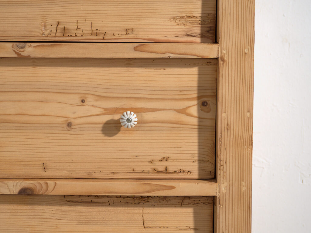 Chest of drawers in stripped pine – Central Europe, circa 1920