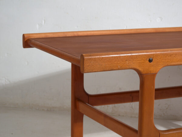 Mesa baja vintage en teca y haya estilo escandinavo – Escandinavia, circa 1960
