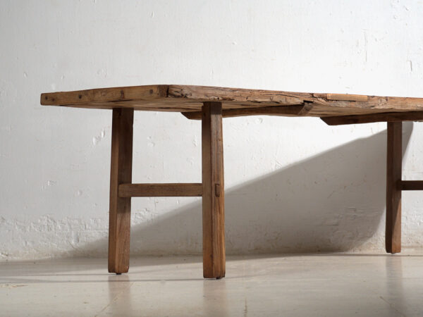 Mesa banco antigua en madera maciza – Shandong, circa 1930