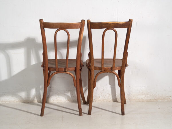 Conjunto de 6 sillas antiguas de madera curvada estilo Thonet – Europa central, circa 1900