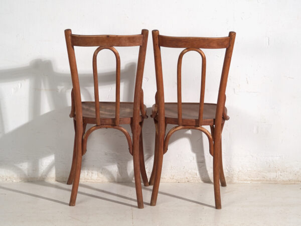 Conjunto de 6 sillas antiguas de madera curvada estilo Thonet – Europa central, circa 1900