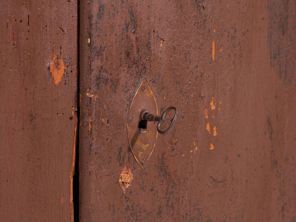 Armario antiguo pintado en madera de pino – Europa central, circa 1900