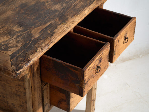 Mesa consola Shanxi en abeto con pátina oscura – China, circa 1930