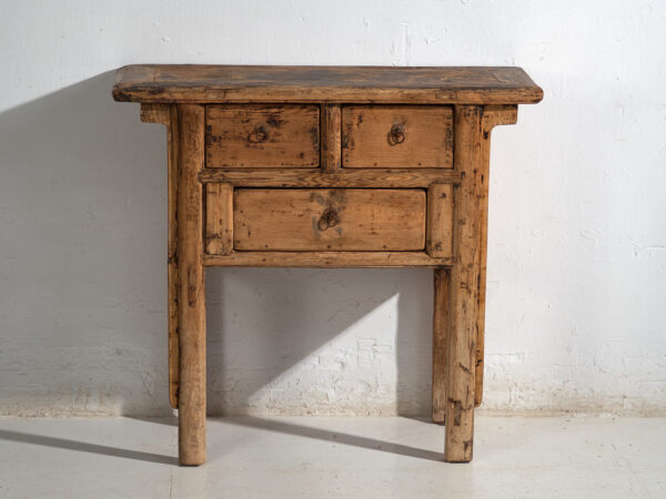 Mesa consola Shanxi en abeto con pátina oscura – China, circa 1930