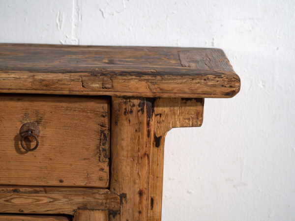 Mesa consola Shanxi en abeto con pátina oscura – China, circa 1930