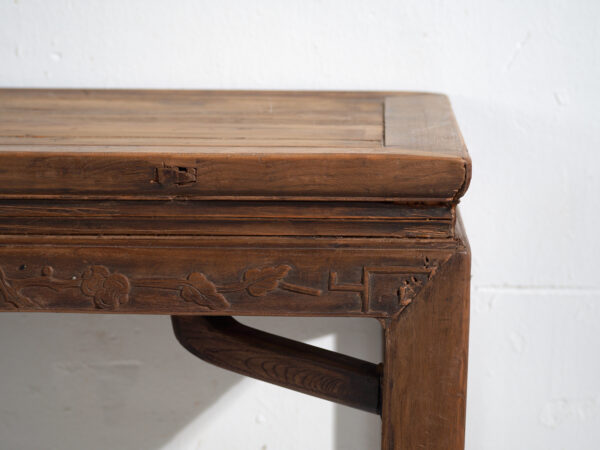 Mesa banco antigua en madera de pino – China, circa 1900