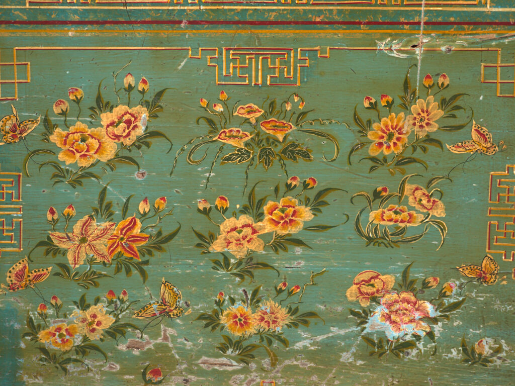 Baúl antiguo chino pintado - China, c.1900