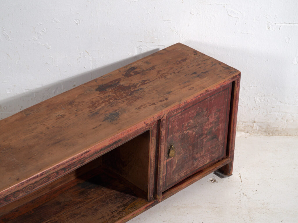 Antique low sideboard in pine wood – China, circa 1930