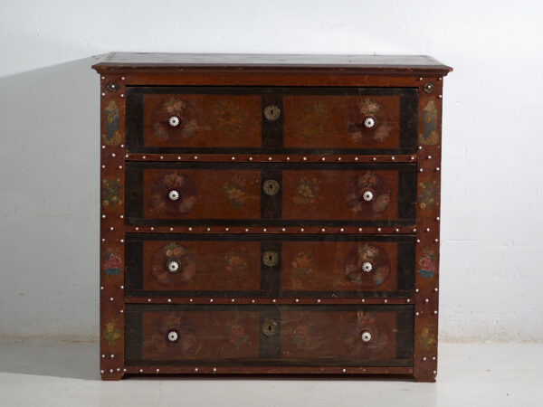 Cómoda popular antigua con pintura original – Austria, circa 1900