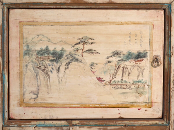 Aparador antiguo pintado en madera de pino – China, circa 1930