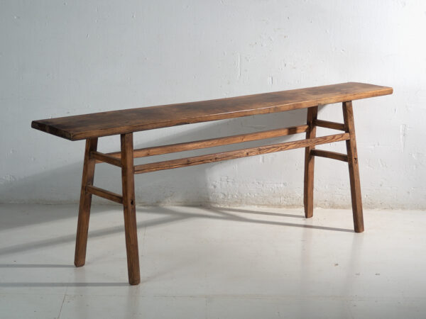 Mesa consola antigua en madera de pino – China, circa 1900