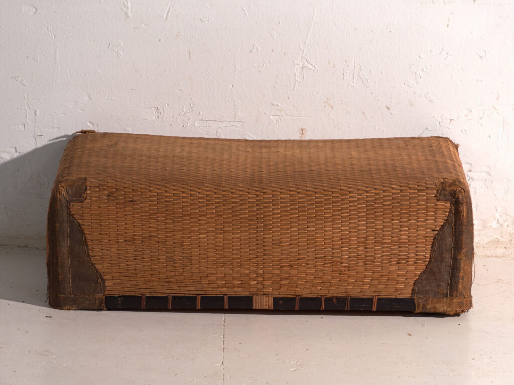 Set de dos cestas antiguas kōri en mimbre de sauce – Japón, circa 1920