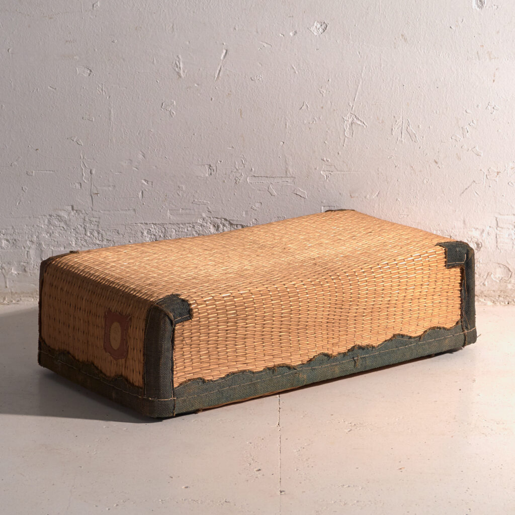 Set de dos cestas antiguas kōri en mimbre de sauce – Japón, circa 1920