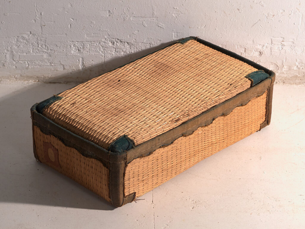 Set de dos cestas antiguas kōri en mimbre de sauce – Japón, circa 1920