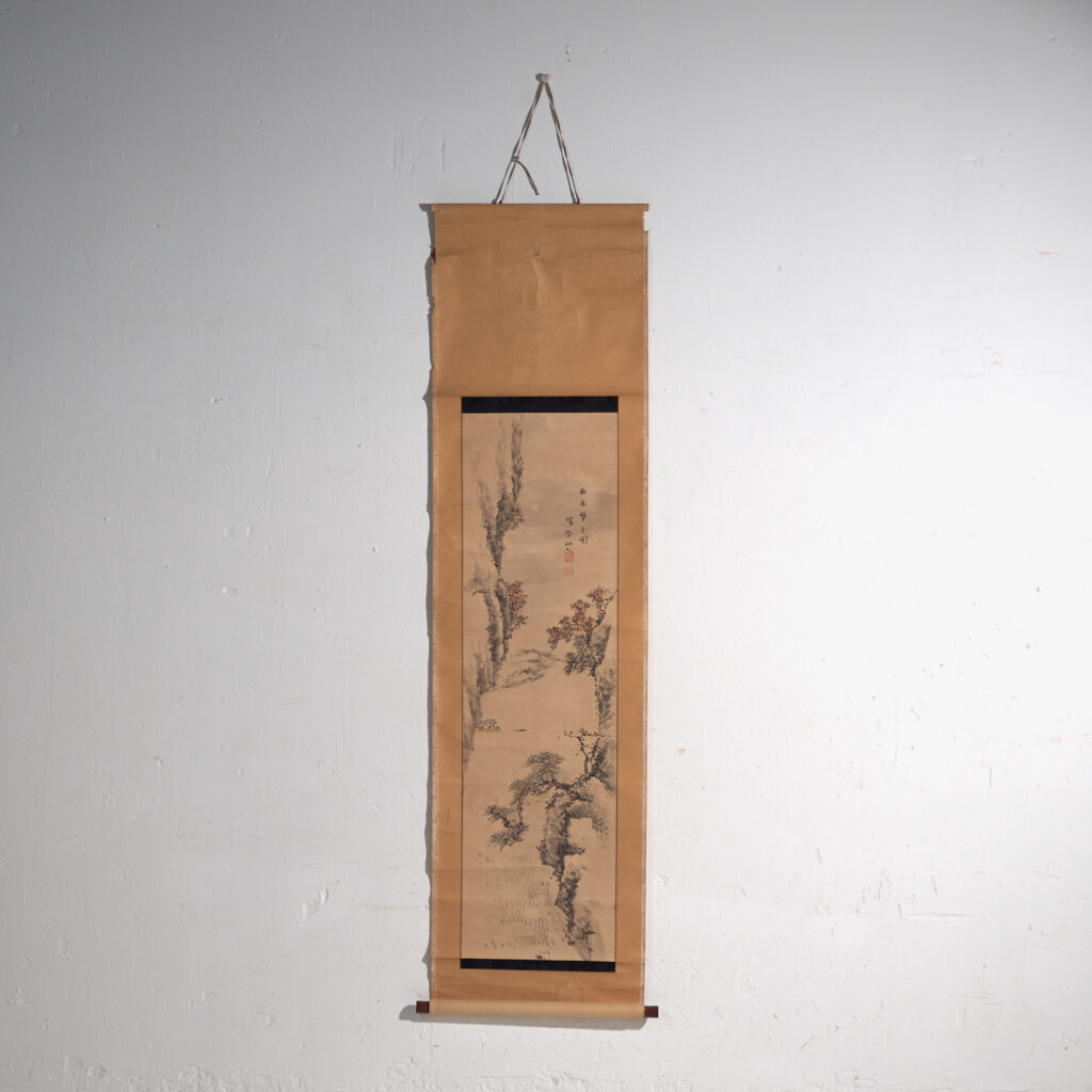 Kakejiku antiguo de paisaje en tinta sobre papel – Japón, circa 1900