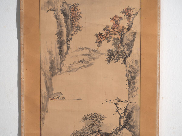 Kakejiku antiguo de paisaje en tinta sobre papel – Japón, circa 1900