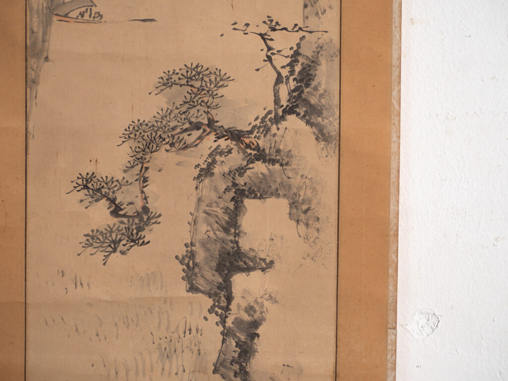 Kakejiku antiguo de paisaje en tinta sobre papel – Japón, circa 1900