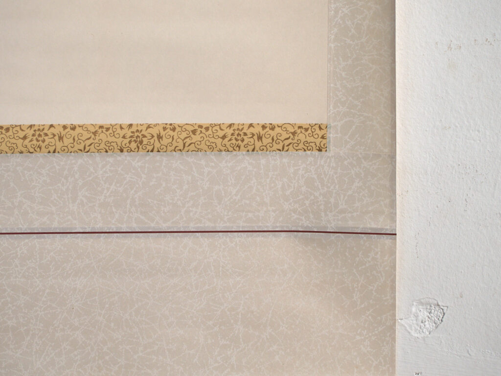 Kakejiku vintage de caligrafía sintoísta en tinta sobre papel – Japón, circa 1960
