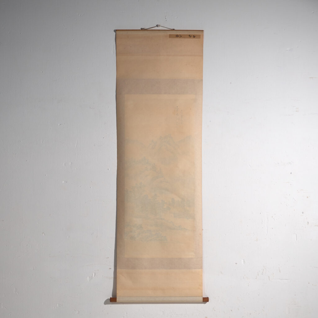 Kakejiku antiguo de paisaje en tinta sobre papel – Japón, circa 1900